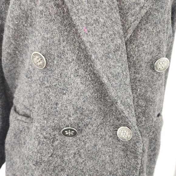 Vintage Girls Braetan Kids Gray Wool Velvet Coat Jacket Size 10 USA Union Made - Picture 2 of 13